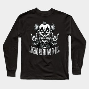 Cute Creepy Satanic Clown Long Sleeve T-Shirt